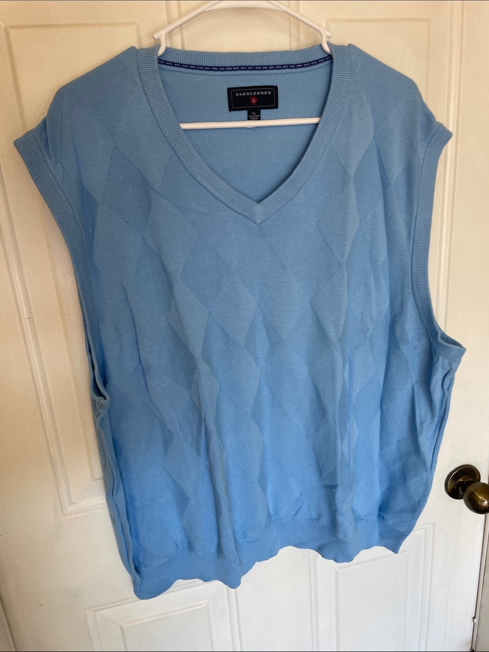Saddlebred Powder Blue V-Neck Sweater Vest